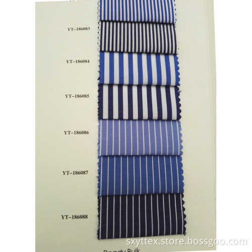 Business Casual Style Cotton Striated Shirt Fabric